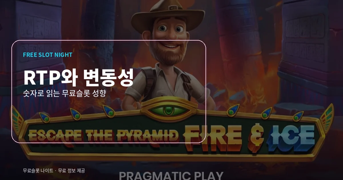 무료슬롯 RTP와 변동성 읽는 법